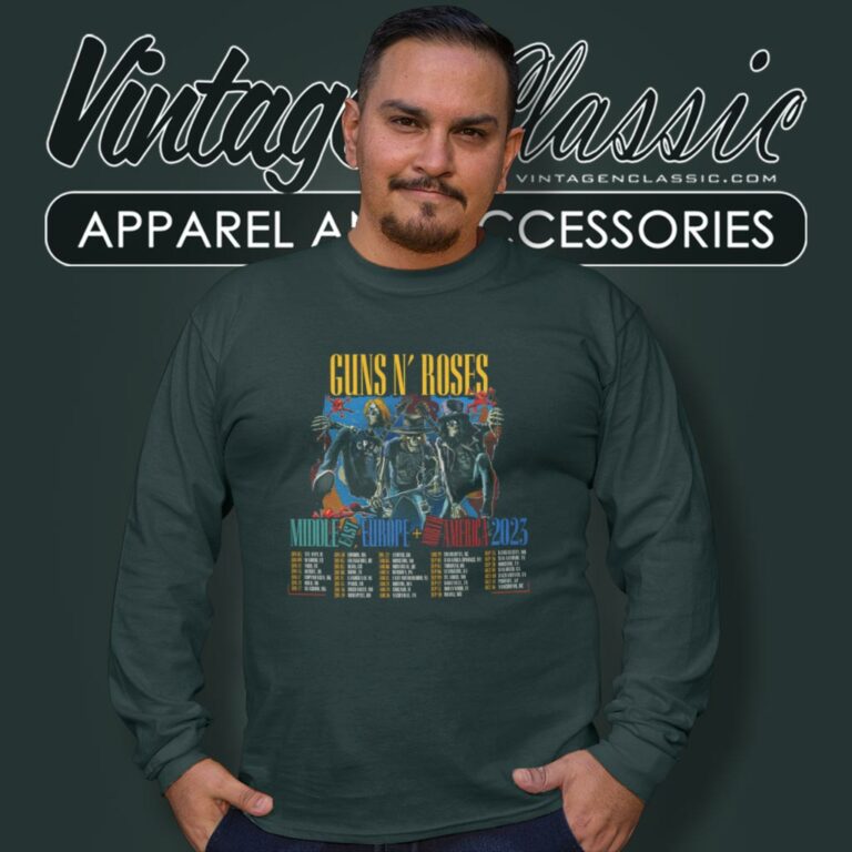 Guns N Rose Tour 2023 Shirt Rock And Roll Announce 2023 World Tour Long Sleeve Tee Guns N Rose Tour 2023 Shirt Rock And Roll Announce 2023 World Tour Long Sleeve Tee