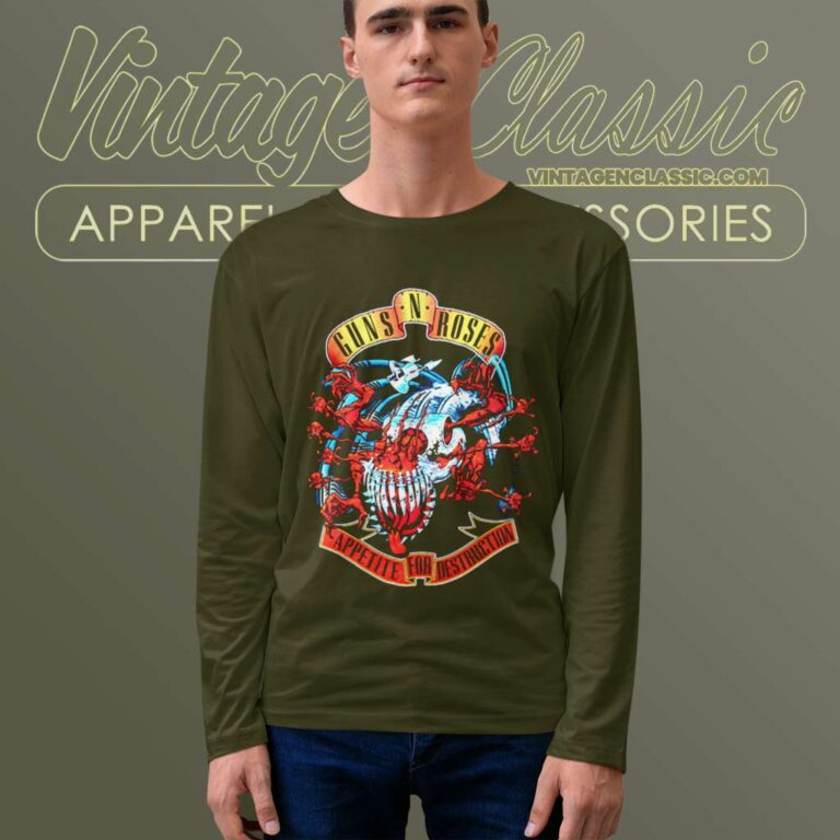 Guns N Roses Afd Avenger Banner Long Sleeve Tee Guns N Roses Afd Avenger Banner Long Sleeve Tee