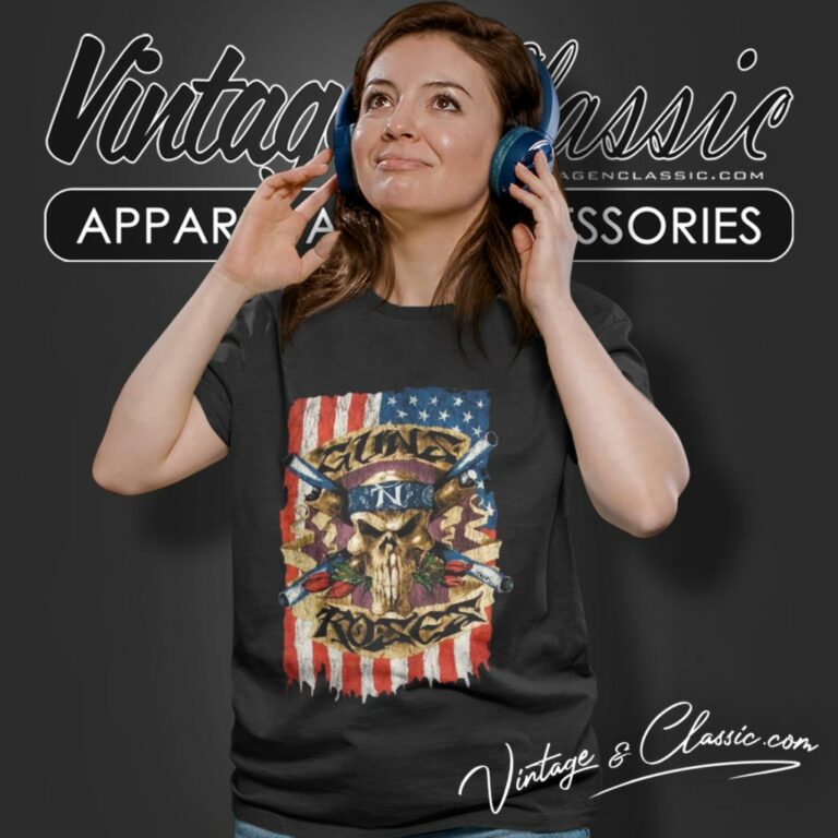Guns N Roses American Flag Women T Shirt Guns N Roses American Flag Women T Shirt