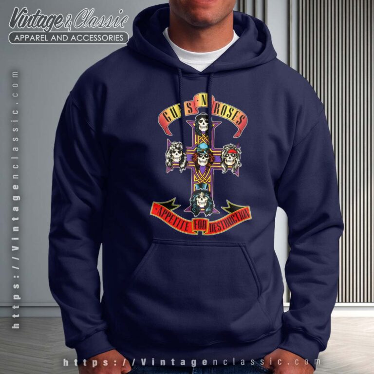 Guns N Roses Cross Hoodie Guns N Roses Cross Hoodie