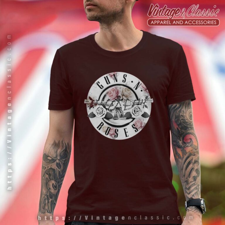 Guns N Roses Floral Bullet Tshirt Guns N Roses Floral Bullet Tshirt