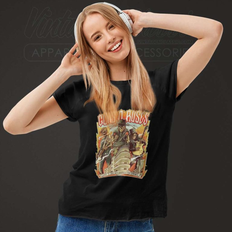 Guns N Roses Israel World Tour 2023 Women TShirt Guns N Roses Israel World Tour 2023 Women TShirt