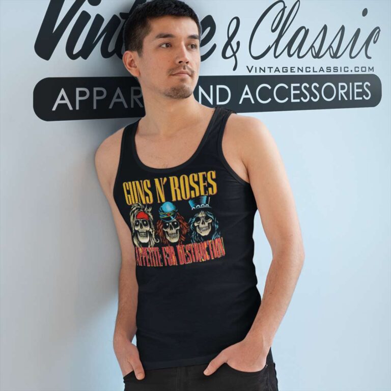 Guns N Roses Shirt Appetite For Destruction Tank Top Racerback Guns N Roses Shirt Appetite For Destruction Tank Top Racerback