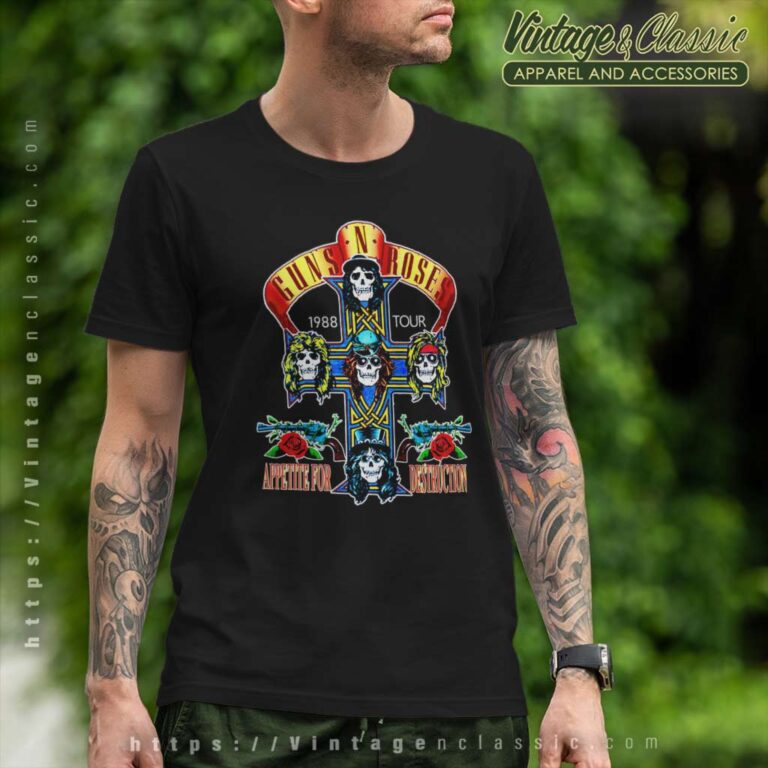 Guns N Roses Shirt Appetite For Destruction Tour T Shirt Guns N Roses Shirt Appetite For Destruction Tour T Shirt