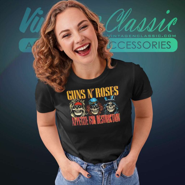 Guns N Roses Shirt Appetite For Destruction Women TShirt Guns N Roses Shirt Appetite For Destruction Women TShirt