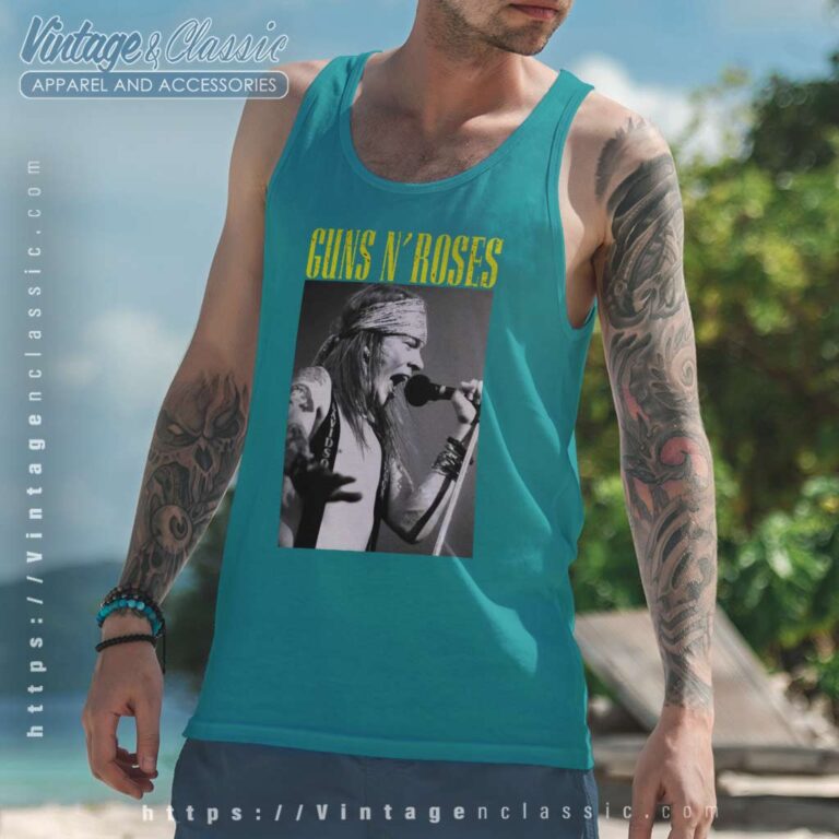 Guns N Roses Shirt Axl Live Profile Tank Top Racerback Guns N Roses Shirt Axl Live Profile Tank Top Racerback