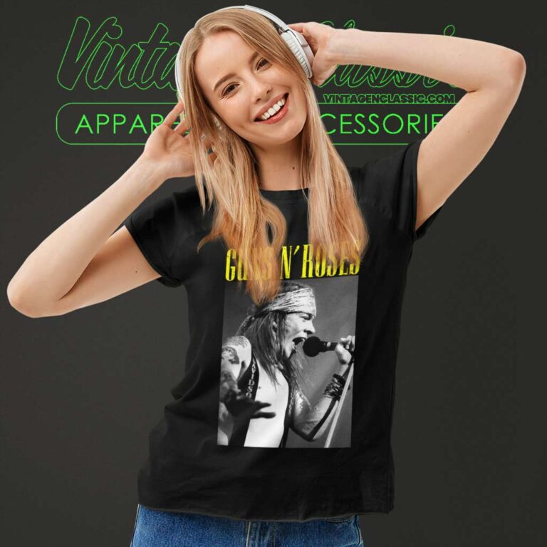 Guns N Roses Shirt Axl Live Profile Women TShirt Guns N Roses Shirt Axl Live Profile Women TShirt