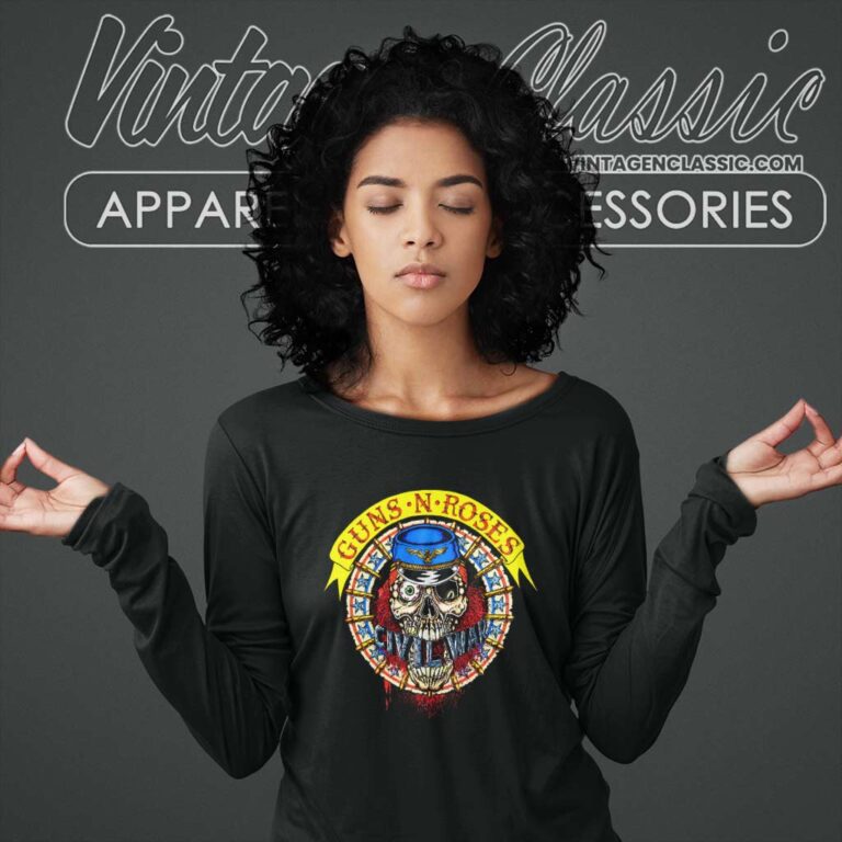 Guns N Roses Shirt Civil War Get In The Ring Tour Long Sleeve Tee Guns N Roses Shirt Civil War Get In The Ring Tour Long Sleeve Tee