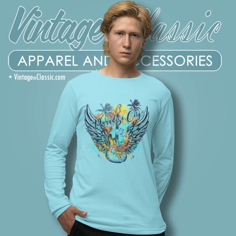 Guns N Roses Shirt Rock And Roll Paradise City Long Sleeve Tee Guns N Roses Shirt Rock And Roll Paradise City Long Sleeve Tee