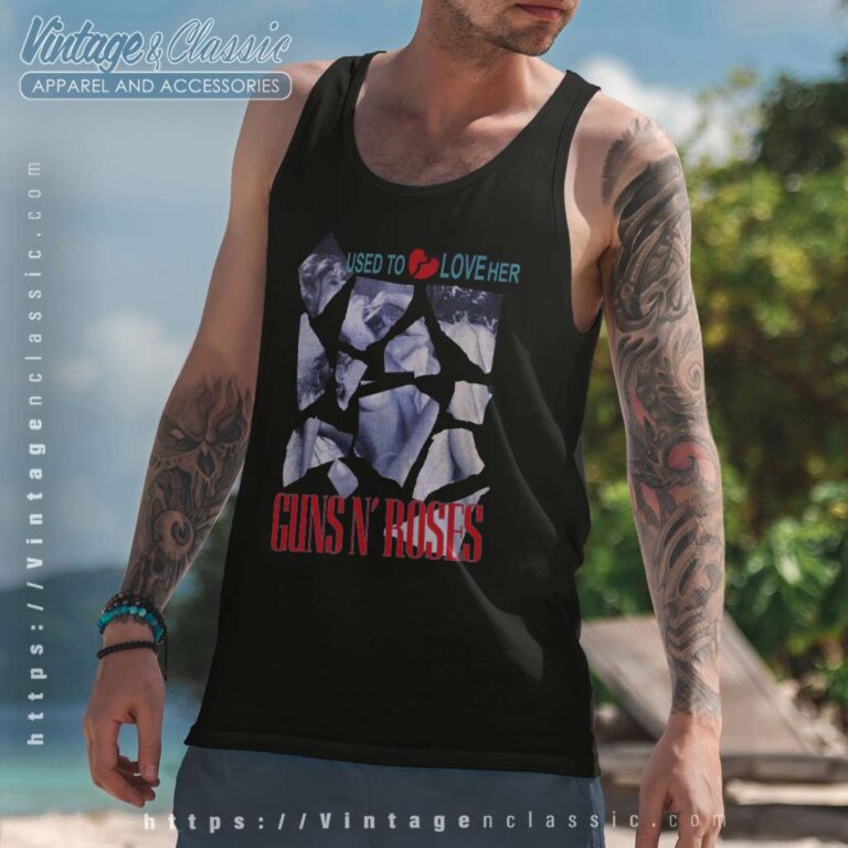 Guns N Roses Shirt Used To Love Her Tank Top Racerback Guns N Roses Shirt Used To Love Her Tank Top Racerback