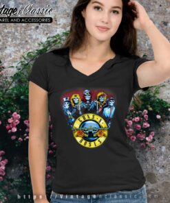 Guns N Roses Skeletons Bullets Shirt 5 Guns N Roses Skeletons Bullets Vneck