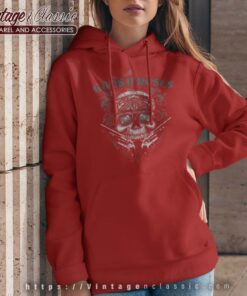 Guns N Roses Skull Guns Bandanna Hoodie