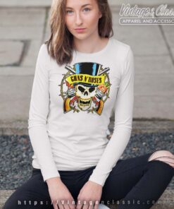Guns N Roses Top Hat Skull Shirt 4 Guns N Roses Top Hat Skull Longsleeves 1