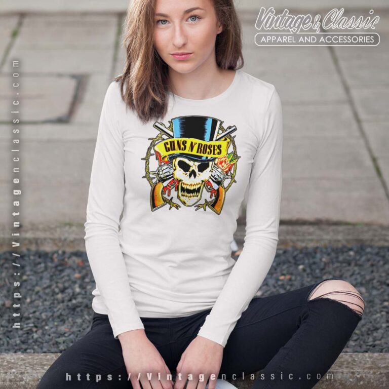 Guns N Roses Top Hat Skull Longsleeves 1 Guns N Roses Top Hat Skull Longsleeves 1