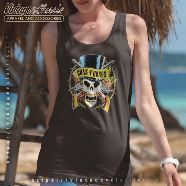 Guns N Roses Top Hat Skull Tanktop Guns N Roses Top Hat Skull Tanktop