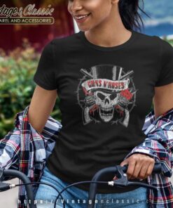 Guns N Roses Top Hat Skull Tshirt