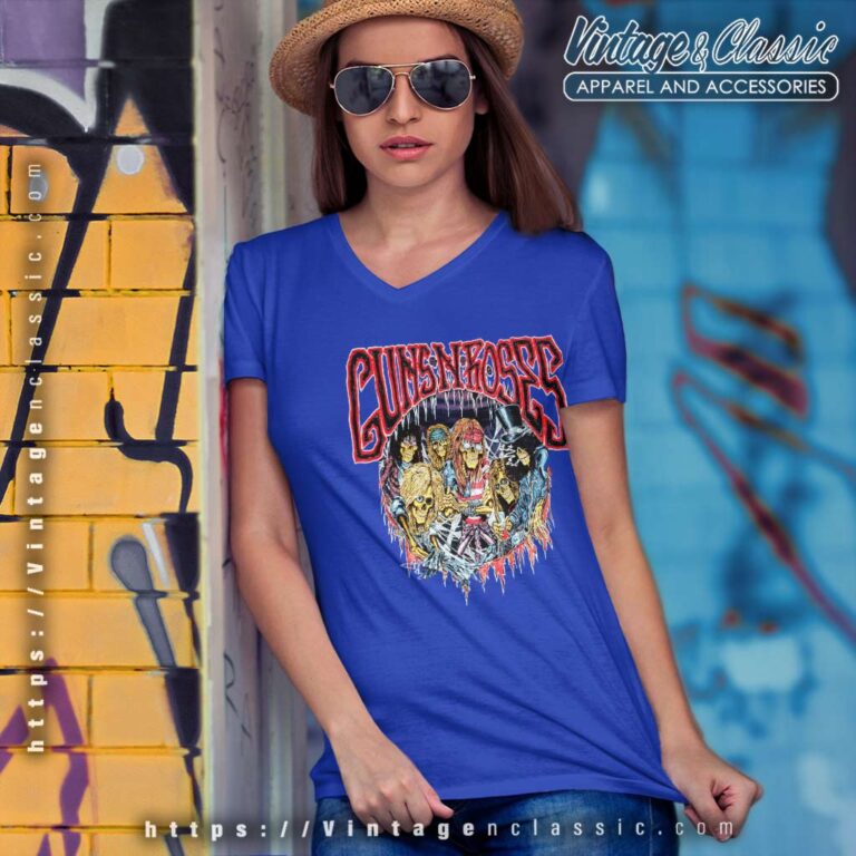 Guns N Roses Use Your Illusion V Neck TShirt Guns N Roses Use Your Illusion V Neck TShirt