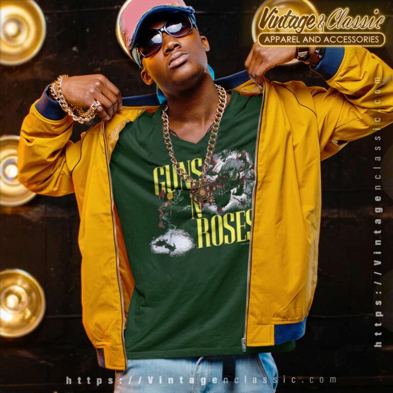 Guns N Roses Was Here 1987 V Neck TShirt Guns N Roses Was Here 1987 V Neck TShirt