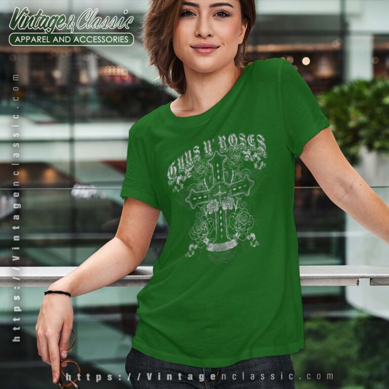 Guns N Roses White Cross Shirt Guns N Roses White Cross Shirt