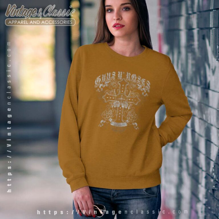 Guns N Roses White Cross Sweatshirt Guns N Roses White Cross Sweatshirt