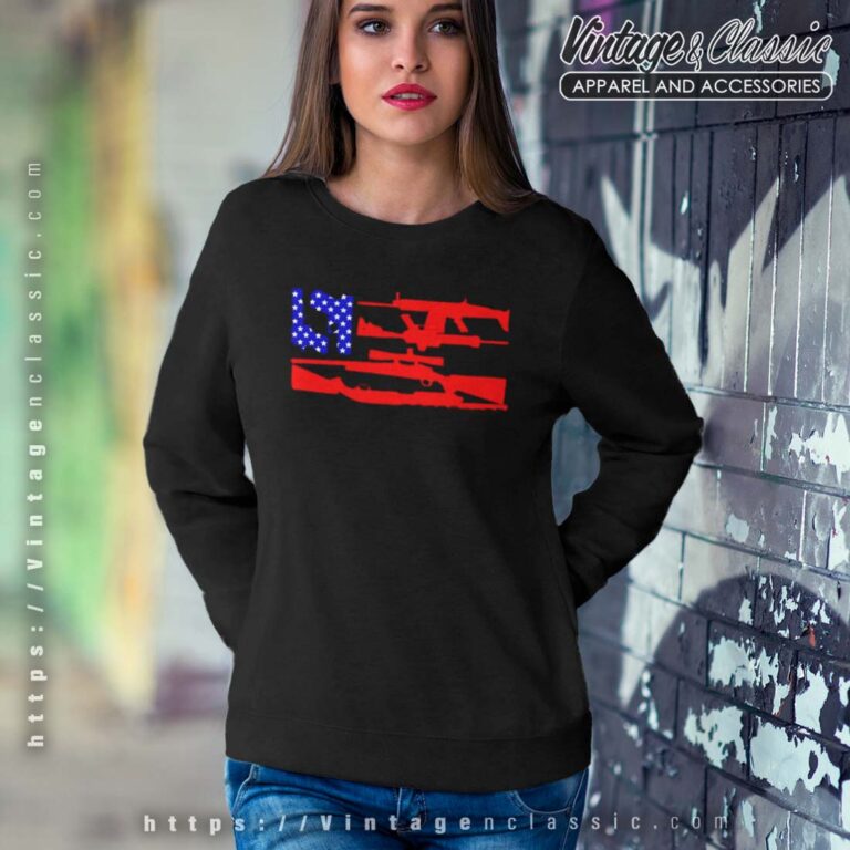 Guns and 69 USA Flag Sweatshirt Guns and 69 USA Flag Sweatshirt