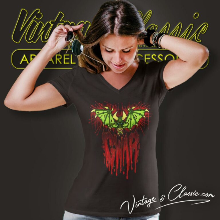 Gwar Bat V Neck TShirt Gwar Bat V Neck TShirt
