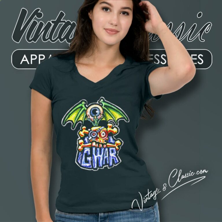 Gwar Flying Eye V Neck TShirt Gwar Flying Eye V Neck TShirt