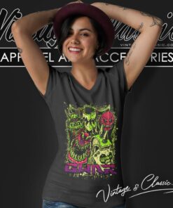 Gwar Neon Faces V Neck TShirt