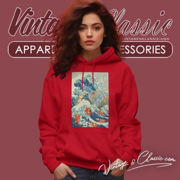 Gyarados Fish Japanese Wave Hoodie Gyarados Fish Japanese Wave Hoodie