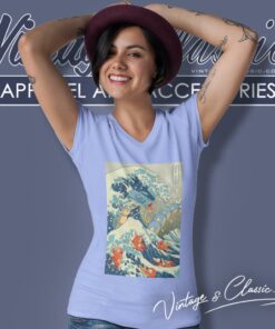Gyarados Fish Japanese Wave V Neck TShirt