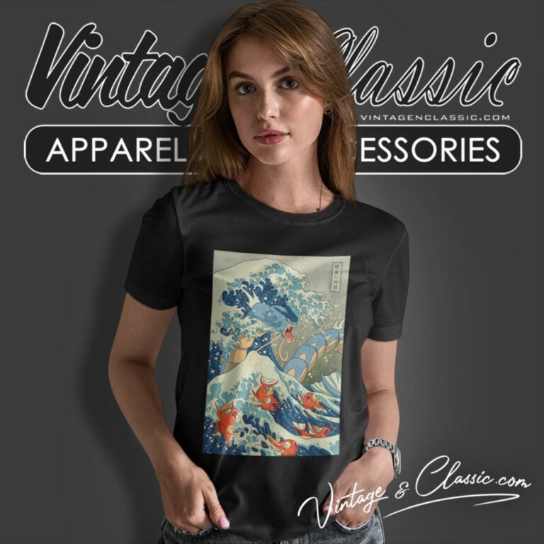 Gyarados Fish Japanese Wave Women T Shirt Gyarados Fish Japanese Wave Women T Shirt