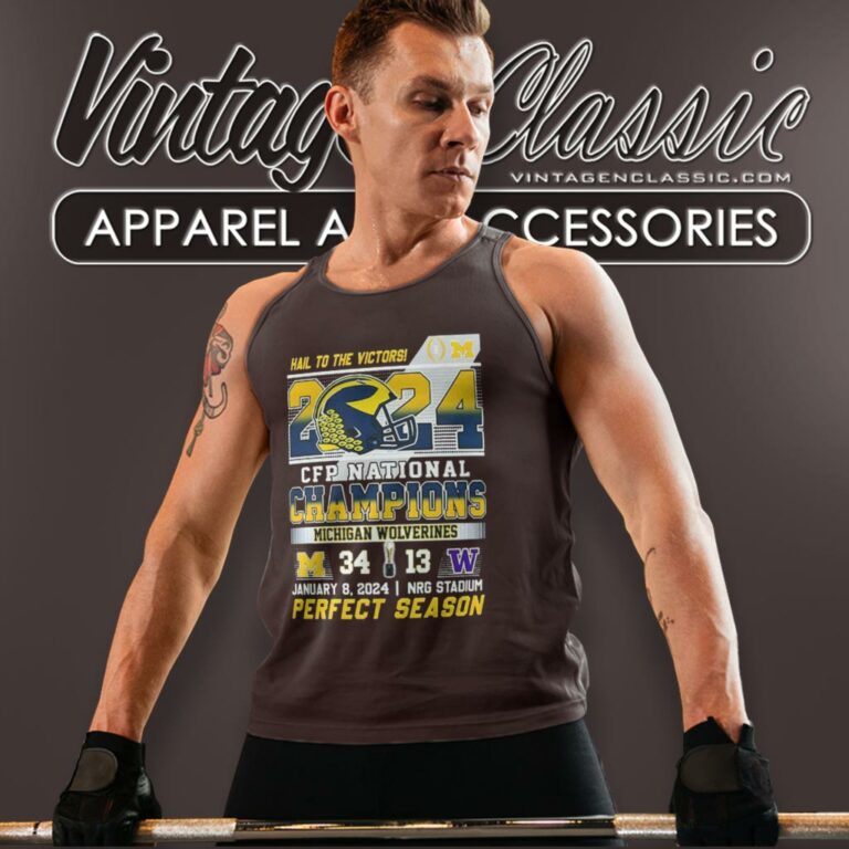 Hail To The Victors 2024 Cfp National Champions Michigan Wolverines 34 13 Washington Perfect Season Tank Top Racerback Hail To The Victors 2024 Cfp National Champions Michigan Wolverines 34 13 Washington Perfect Season Tank Top Racerback