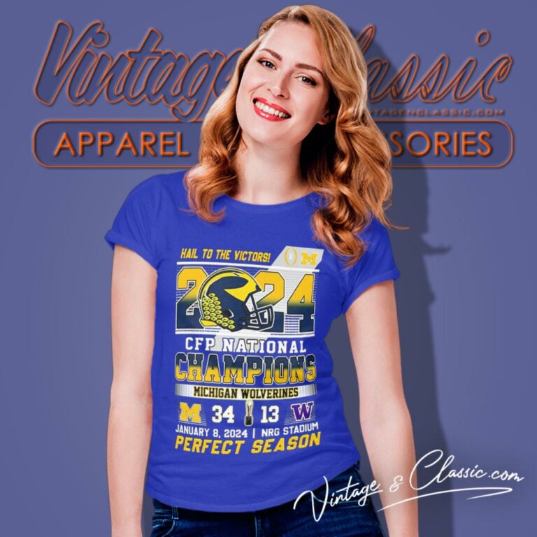 Hail To The Victors 2024 Cfp National Champions Michigan Wolverines 34 13 Washington Perfect Season Women T Shirt Hail To The Victors 2024 Cfp National Champions Michigan Wolverines 34 13 Washington Perfect Season Women T Shirt