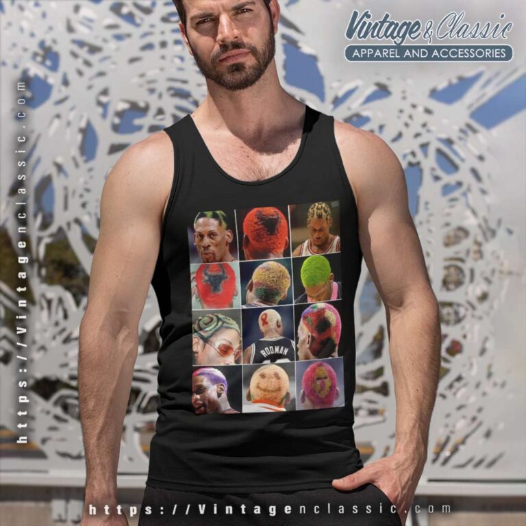Hairstyles Of The Worm Dennis Rodman Tank Top Racerback Hairstyles Of The Worm Dennis Rodman Tank Top Racerback