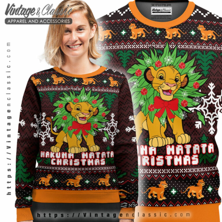 Hakuna Matata Lion King Ugly Sweater Ugly Sweater shirt Hakuna Matata Lion King Ugly Sweater Ugly Sweater shirt