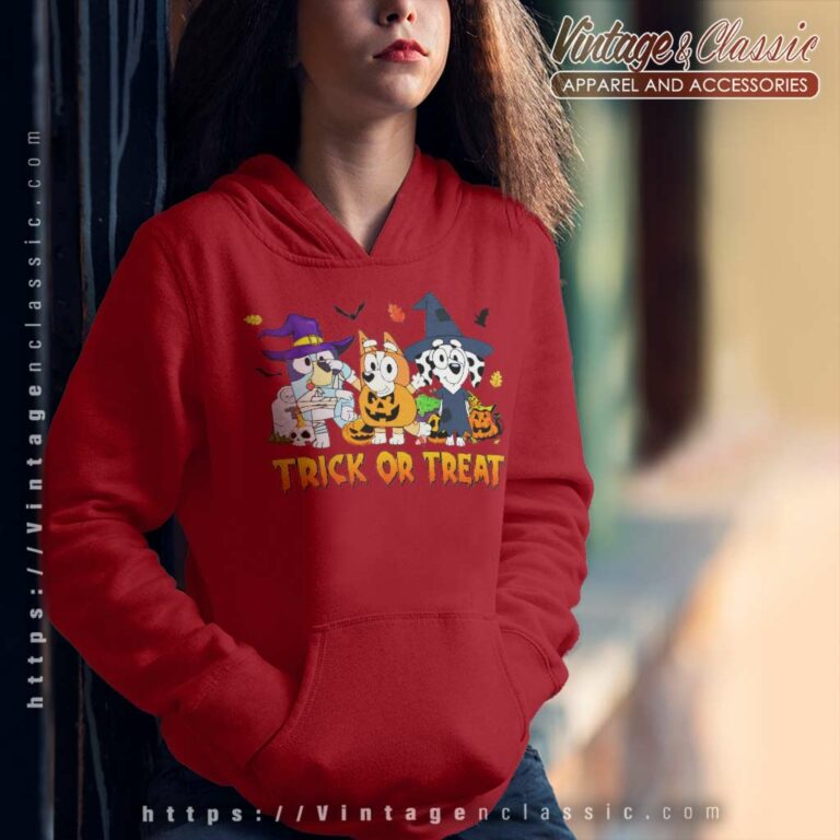 Halloween Bluey And Friends Trick Or Treat Hoodie Halloween Bluey And Friends Trick Or Treat Hoodie