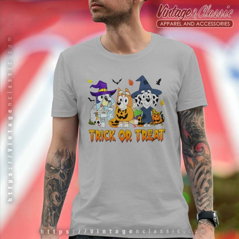 Halloween Bluey And Friends Trick Or Treat T Shirt Halloween Bluey And Friends Trick Or Treat T Shirt
