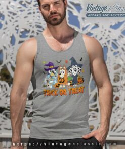 Halloween Bluey And Friends Trick Or Treat Tank Top Racerback