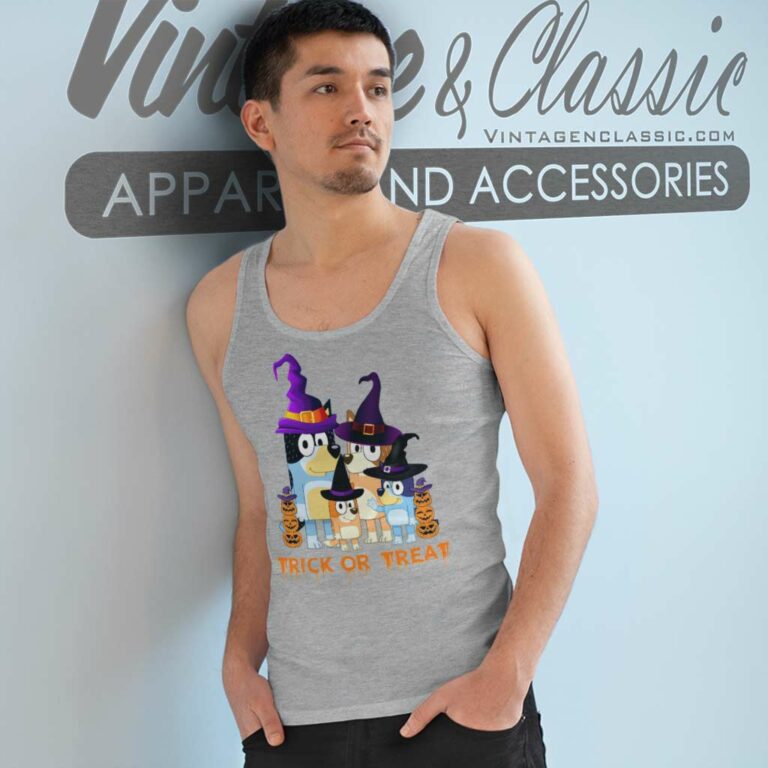 Halloween Bluey Family Pumpkin Tank Top Racerback Halloween Bluey Family Pumpkin Tank Top Racerback
