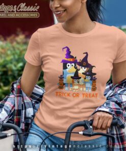 Halloween Bluey Family Pumpkin Women TShirt