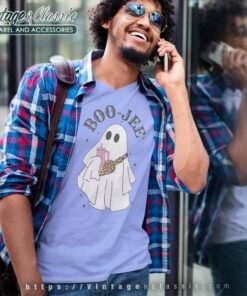 Halloween Boo Jee Ghost V Neck TShirt
