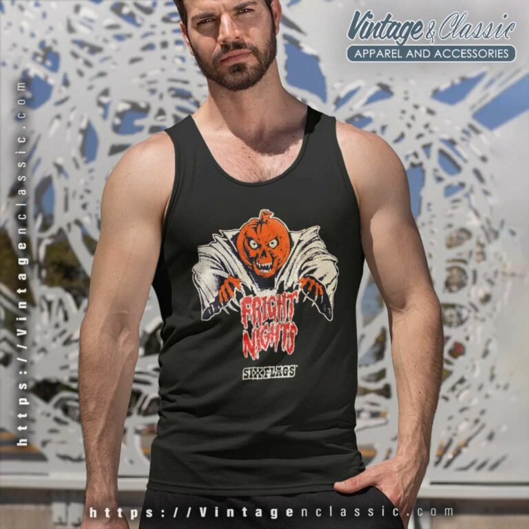 Halloween Fright Night Six Flags Vintage Tank Top Racerback Halloween Fright Night Six Flags Vintage Tank Top Racerback