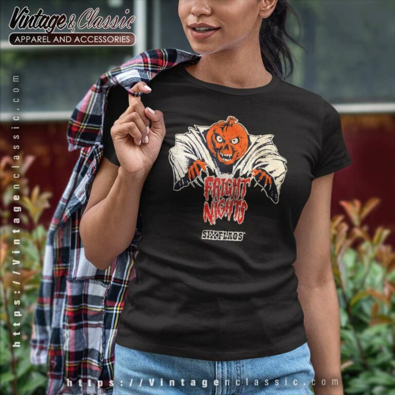 Halloween Fright Night Six Flags Vintage Women TShirt Halloween Fright Night Six Flags Vintage Women TShirt