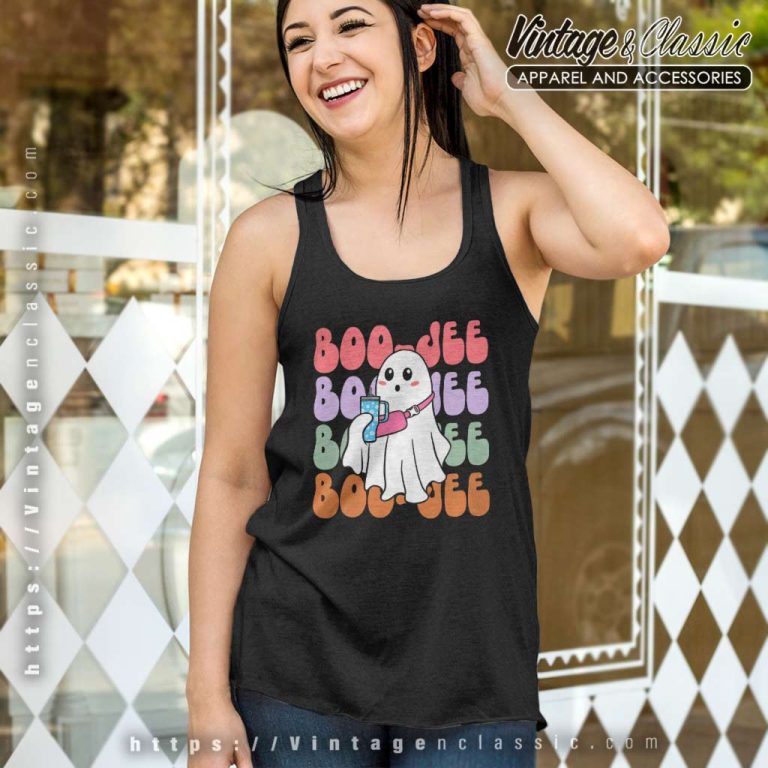 Halloween Ghost Boo Jee Tank Top Racerback Halloween Ghost Boo Jee Tank Top Racerback