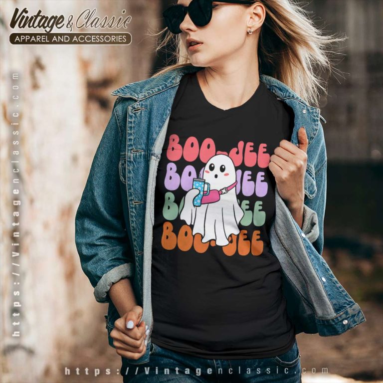 Halloween Ghost Boo Jee V Neck TShirt Halloween Ghost Boo Jee V Neck TShirt
