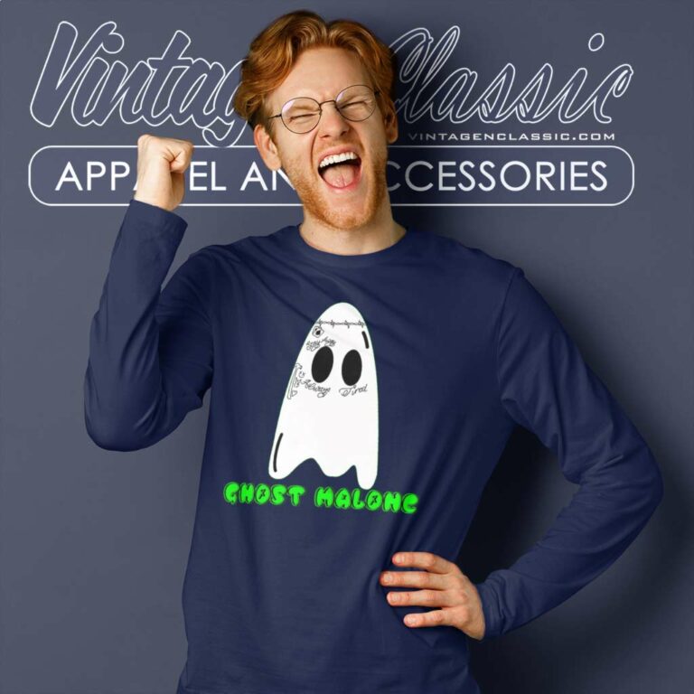 Halloween Ghost Malone With Tattoos Long Sleeve Tee Halloween Ghost Malone With Tattoos Long Sleeve Tee