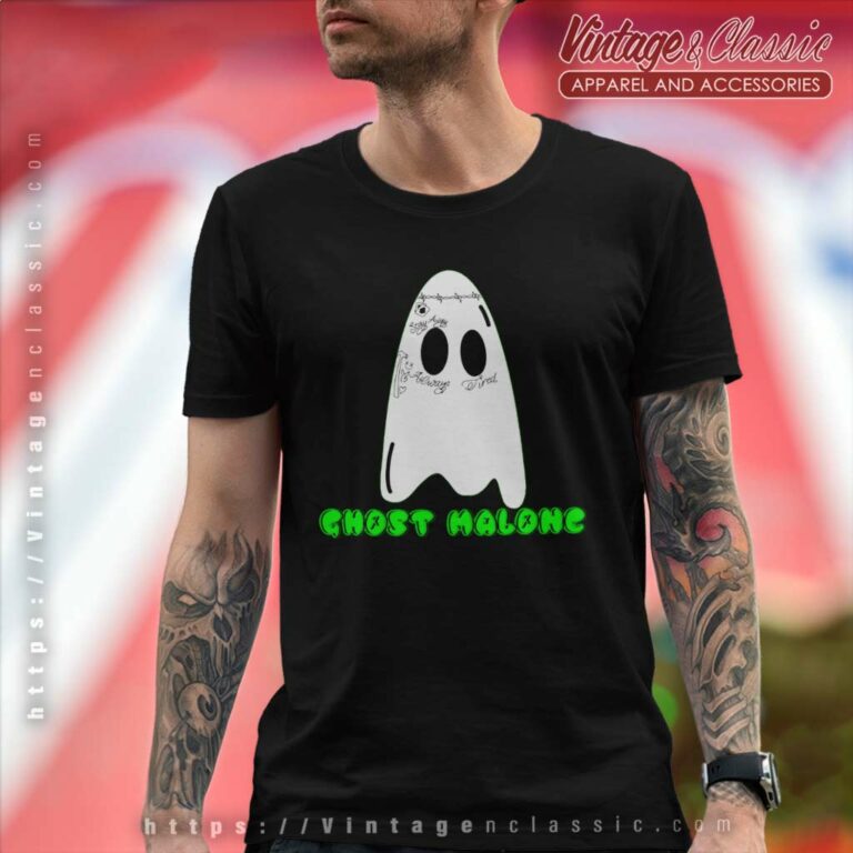 Halloween Ghost Malone With Tattoos T Shirt Halloween Ghost Malone With Tattoos T Shirt