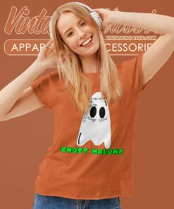 Halloween Ghost Malone With Tattoos Women TShirt