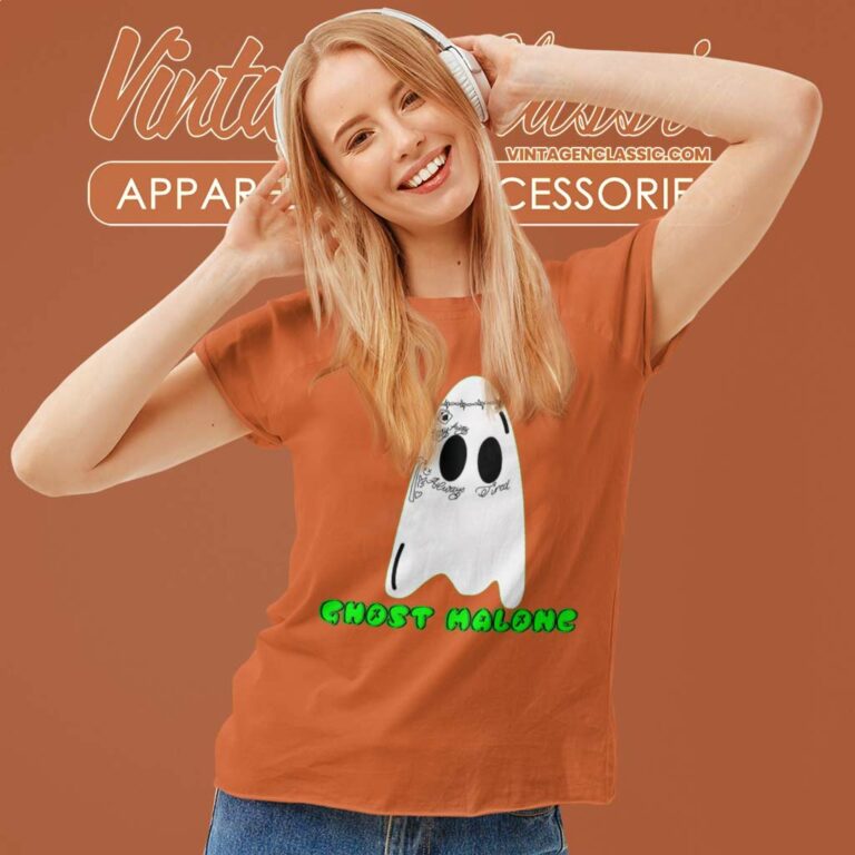 Halloween Ghost Malone With Tattoos Women TShirt Halloween Ghost Malone With Tattoos Women TShirt