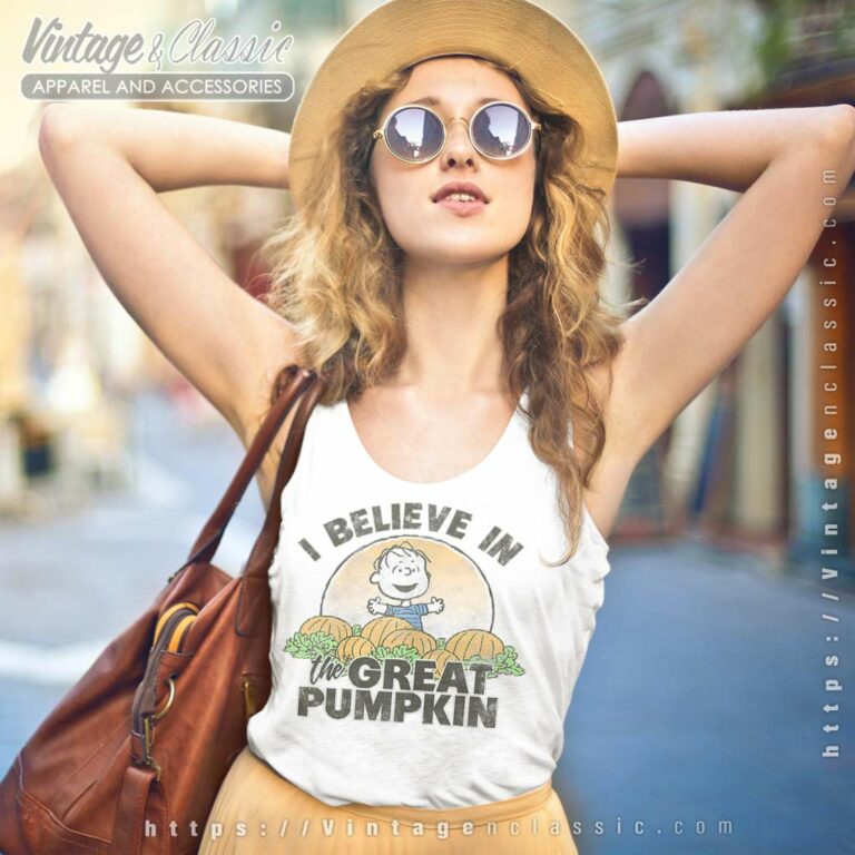 Halloween I Believe In The Great Pumpkin Tank Top Racerback Halloween I Believe In The Great Pumpkin Tank Top Racerback